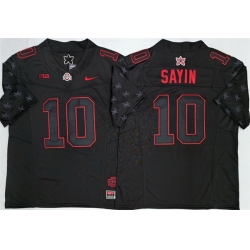Men Ohio State Buckeyes 10 Julian Sayin Black 2025 F U S E  Limited Stitched Jersey
