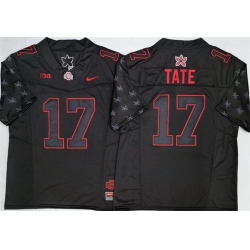 Men Ohio State Buckeyes 17 Carnell Tate Black 2025 F U S E  Limited Stitched Jersey