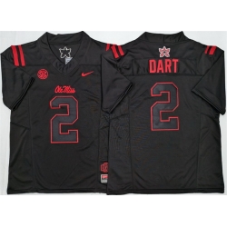 Men Ole Miss Rebels 2 Jaxson Dart Black 2025 F U S E  Stitched jersey