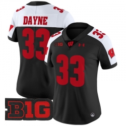 Women Wisconsin Badgers 33 Ron Dayne White 2024 Vapor Limited Jersey All Stitched