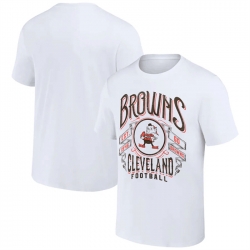 Men Cleveland Browns White X Darius Rucker Collection Vintage Football T Shirt