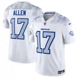 Women Buffalo Bills 17 Josh Allen White 2025 F U S E Rivalries Vapor Untouchable Stitched Football Jersey