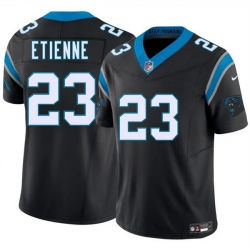 Youth Carolina Panthers 23 Trevor Etienne Black 2025 Draft F U S E  Vapor Limited Stitched Football Jersey