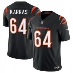 Men Cincinnati Bengals 64 Ted Karras Orange 2025 F U S E  Vapor Untouchable Limited Stitched Football Jersey