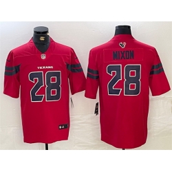 Men Houston Texans 28 Joe Mixon Red Vapor Untouchable Stitched Football Jersey