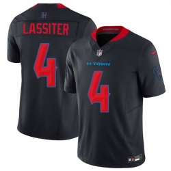 Men Houston Texans 4 Kamari Lassiter Navy 2nd Alternate 2025 F U S E  Vapor Limited Stitched Football Jersey