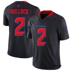 Men Houston Texans Calen Bullock #2 Limited Black Stitched Jersey