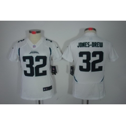 Women Nike Jacksonville Jaguars 32# Maurice Jones-Drew White[Women Limited Jerseys]