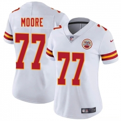 Women Kansas City Chiefs 77 Jaylon Moore White 2025 Vapor Untouchable Limited Stitched Jersey