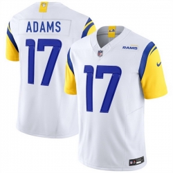 Men Los Angeles Rams 17 Davante Adams White 2024 F U S E  Vapor Untouchable Stitched Football Jersey