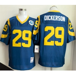 Men Los Angeles Rams 29 Eric Dickerson Royal Throwback Stitched Football Jersey
