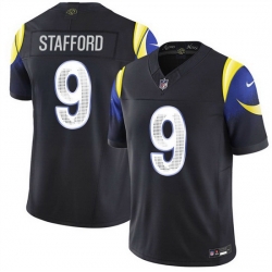Men Los Angeles Rams 9 Matthew Stafford Black 2025 F U S E Rivalries Vapor Limited Stitched Football Jersey