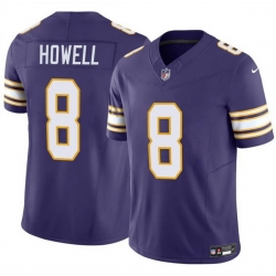 Men Minnesota Vikings 8 Sam Howell Purple 2023 F U S E  Throwback Vapor Untouchable Limited Stitched Jersey