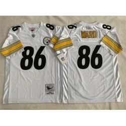 Men Pittsburgh Steelers 86 Hines Ward White Stitched Football Jersey