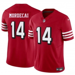 Men San Francisco 49ers 14 Tanner Mordecai New Red 2025 F U S E  Vapor Untouchable Limited Stitched Football Jersey