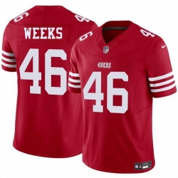 Men San Francisco 49ers 46 Jon Weeks Red 2025 F U S E  Vapor Untouchable Limited Stitched Football Jersey