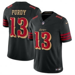 Women San Francisco 49ers 13 Brock Purdy Black 2025 F U S E Rivalries Vapor Limited Stitched Football Jersey
