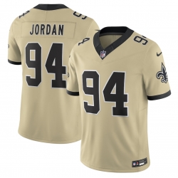 Men New Orleans Saints 94 Cameron Jordan Gold 2025 F U S E  Alternate Vapor Limited Stitched Football Jersey