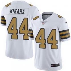 Nike Saints #44 Hau 27oli Kikaha White Mens Stitched NFL Limited Rush Jersey