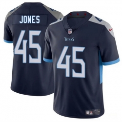 Men Tennessee Titans 45 Dre 27Mont Jones Navy 2025 Vapor Limited Stitched Football Jersey