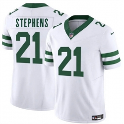 Men New York Jets 21 Brandon Stephens White 2025 F U S E  Vapor Untouchable Limited Stitched Jersey