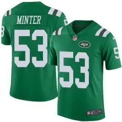 Nike Jets 53 Kevin Minter Green Color Rush Limited Jersey