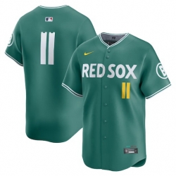 Men Boston Red Sox 11 Rafael Devers Green 2025 City Connect Limited Stitched Baseball Jersey
