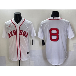Men Boston Red Sox 8 Carl Yastrzemski White Cool Base Stitched Baseball Jersey