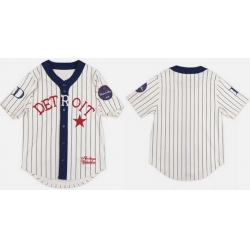Men Detroit Stars Blank With Patch Stitched Baseball Jersey