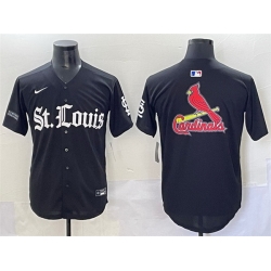 Men St  Louis Cardinals Team Big Logo Black  27Gothic Legacy Edition 27 Vapor Premier Limited Stitched Baseball Jersey 1