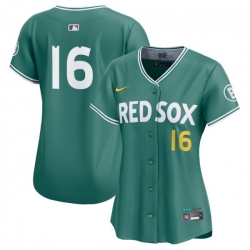 Women Boston Red Sox 16 Jarren Duran Green 2025 City Connect Limited Stitched Baseball Jersey