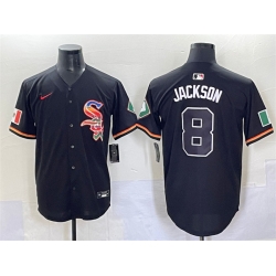 Men Chicago White Sox 8 Bo Jackson Black Mexico Limited Stitched Baseball Jersey
