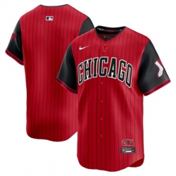 Men Chicago White Sox Blank Red Black 2025 City Connect Limited Stitched Baseball Jersey