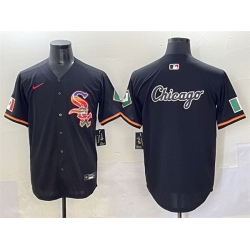 Men Chicago White Sox Team Big Logo Black Mexico Limited Stitched Jersey 001