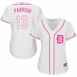 Womens Majestic Detroit Tigers 13 Lance Parrish Authentic White Fashion Cool Base MLB Jersey