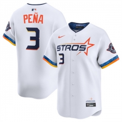 Youth Houston Astros 3 Jeremy Pena White 2025 City Connect Limited Stitched Baseball Jersey
