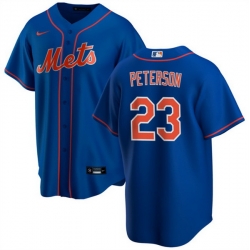 Men New York Mets  2323 David Peterson Royal Cool Base Stitched Baseball Jersey