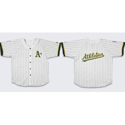 Men Oakland Athletics Blank White 90s Stitched Jersey