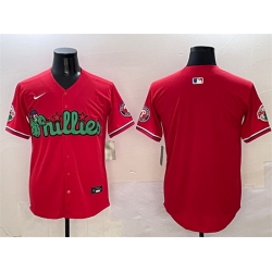 Men Philadelphia Phillies Blank Red Phanatic Limited Stitched Jersey