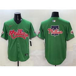 Men Philadelphia Phillies Team Big Logo Green Phanatic Limited Stitched Jersey