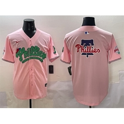 Men Philadelphia Phillies Team Big Logo Pink Phanatic Limited Stitched Jersey