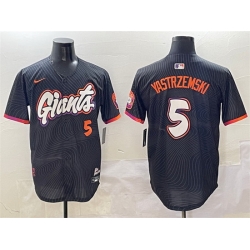 Men San Francisco Giants 5 Mike Yastrzemski Anthracite 2025 City Connect Limited Stitched Baseball Jersey