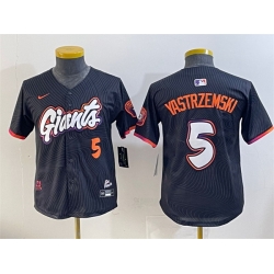 Youth San Francisco Giants 5 Mike Yastrzemski Anthracite 2025 City Connect Limited Stitched Baseball Jersey