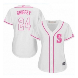 Womens Majestic Seattle Mariners 24 Ken Griffey Authentic White Fashion Cool Base MLB Jersey