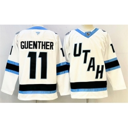 Men Utah Mammoth 11 Dylan Guenther White Stitched Jersey