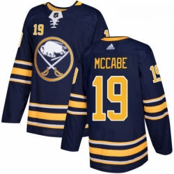 Youth Adidas Buffalo Sabres 19 Jake McCabe Premier Navy Blue Home NHL Jersey 