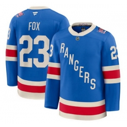 Men New York Rangers Active Player Custom Blue Centennial Stitched Hockey Jersey