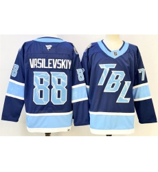Men Tampa Bay Lightning 88 Andrei Vasilevskiy Blue 2026 Stadium Series Stitched Jersey Men Tampa Bay Lightning 88 Andrei Vasilevskiy Blue 2026 Stadium Series Stitched Jersey