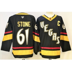 Men Vegas Golden Knights 61 Mark Stone Black 2024 25 With C Patch Stitched Hockey Jersey