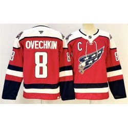 Men Washington Capitals 8 Alexander Ovechkin Navy With C Patch Stitched Hockey Jersey